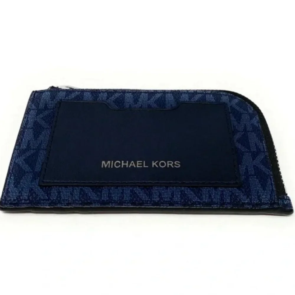 Michael Kors L Zip Mini Wallet Admiral NWT